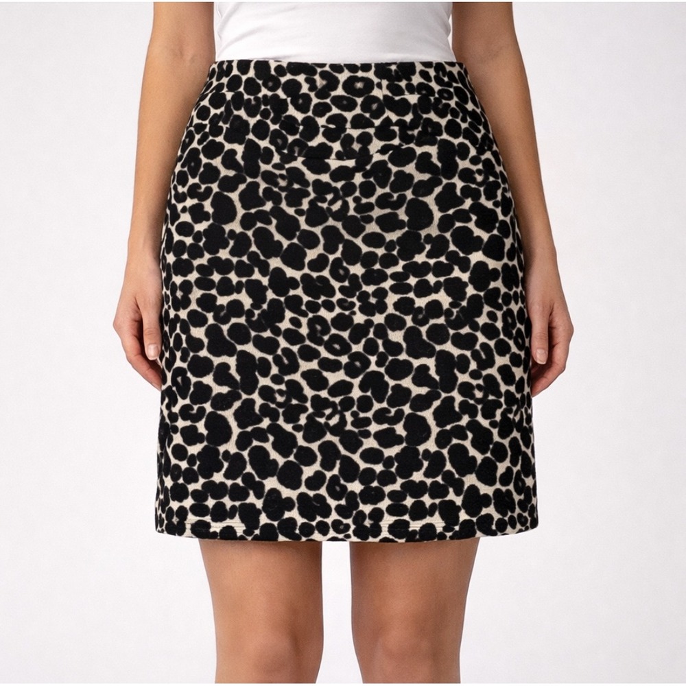 J.Crew Womens Leopard Print Pencil Skirt Size 4 Textured Office Career Classic